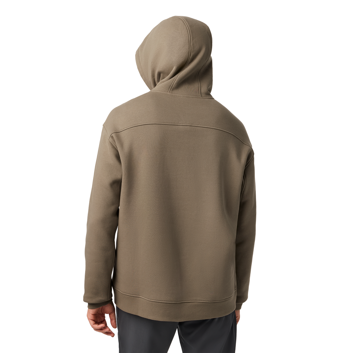 YETI® Wetlands Logo Badge Fleece Hoodie Taupe