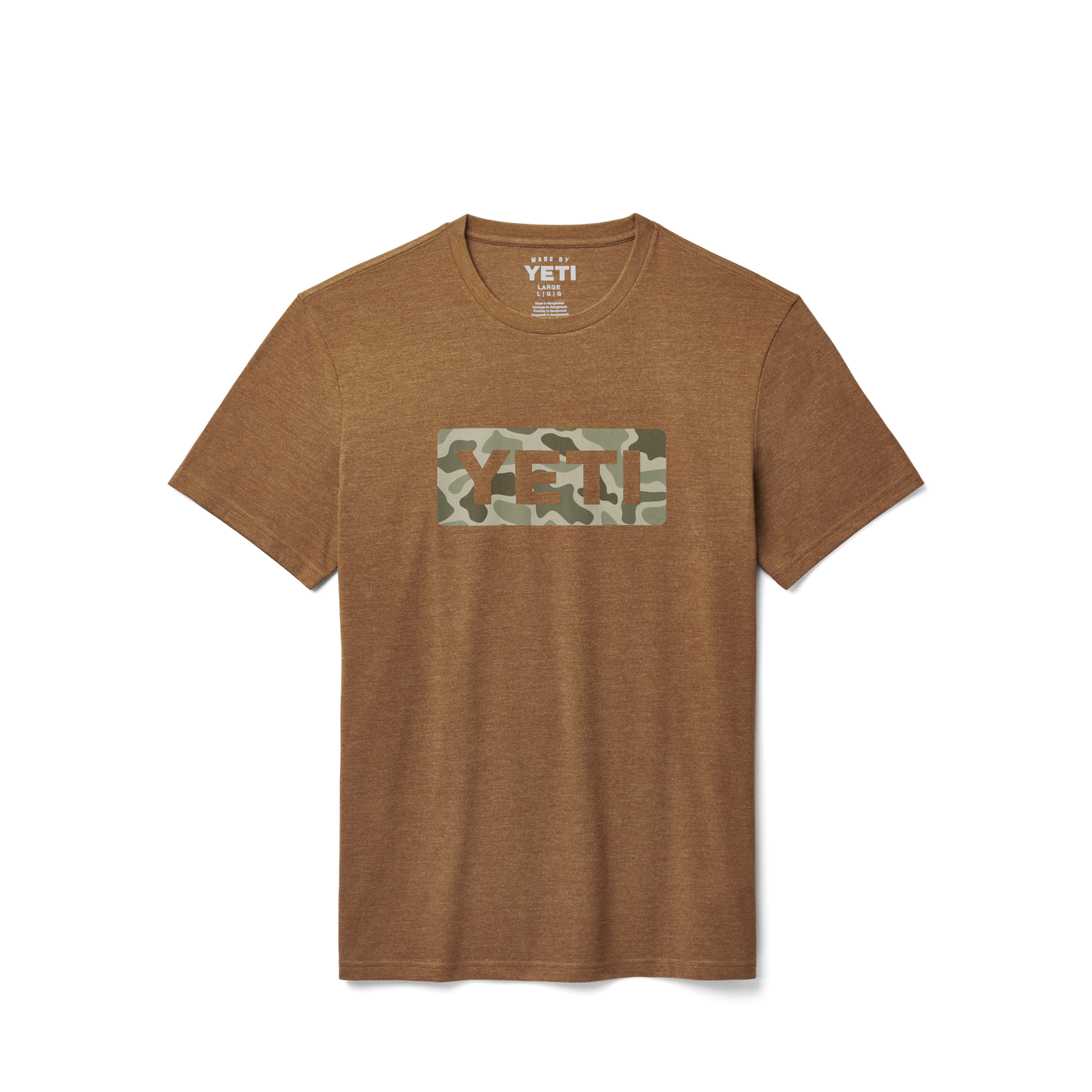 Camo Logo Badge Short Sleeve T-Shirt Tobacco