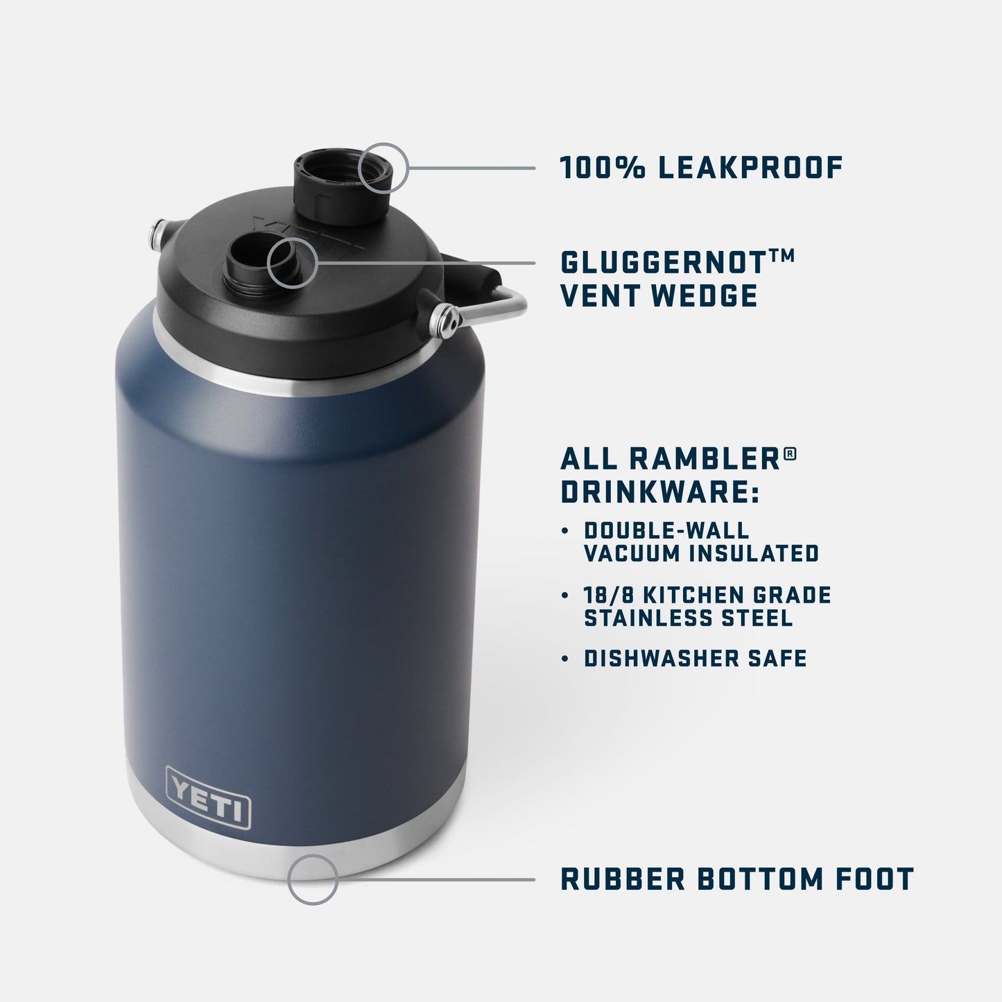 Rambler® One Gallon (3.8L) Jug Royal Blue