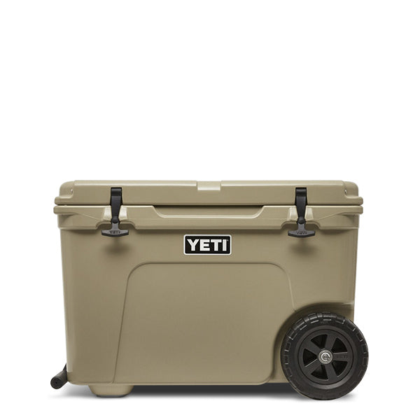 YETI Tunda Haul Hard Cooler With Wheels in Tan