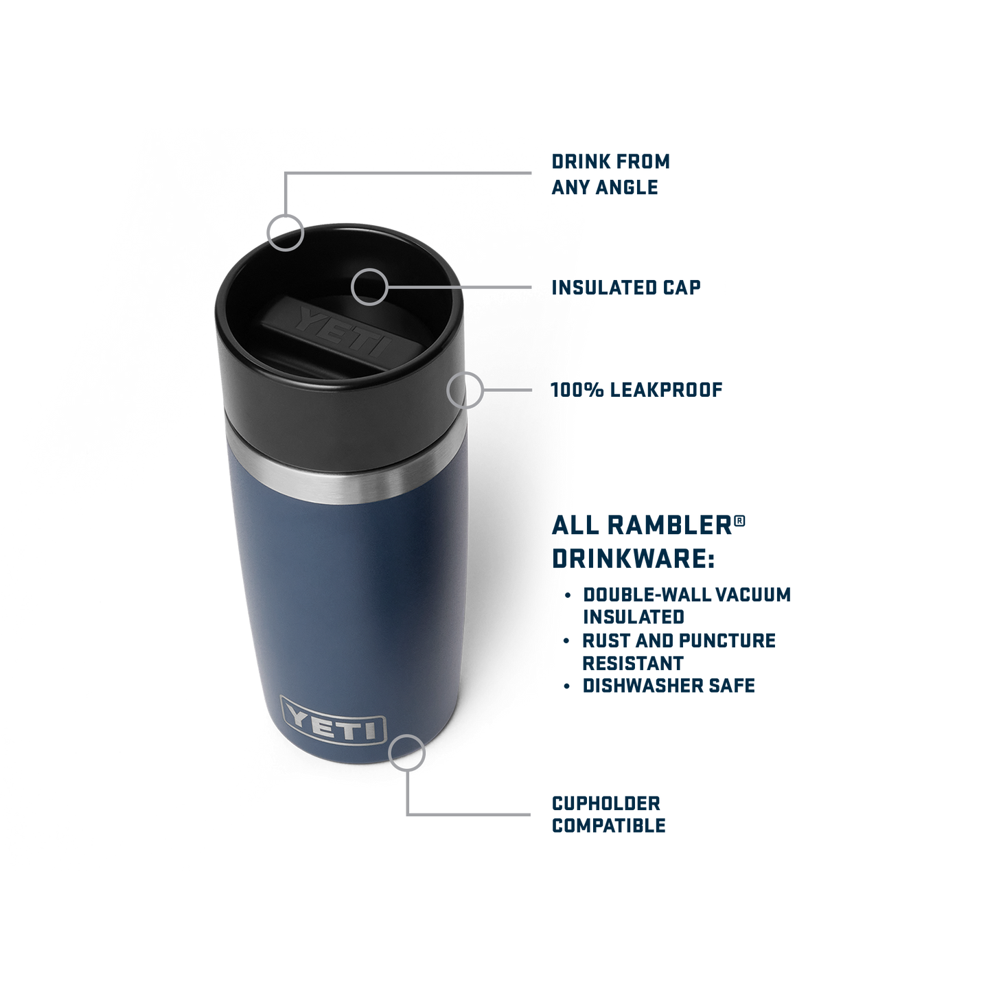 Rambler® 12 oz (354 ml) Travel Bottle Black Forest Green