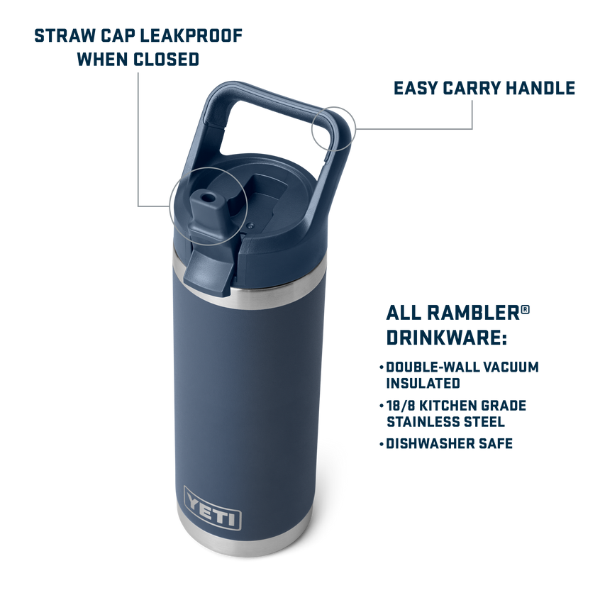 Rambler® 18 oz (532 ML) Straw Bottle Seafoam