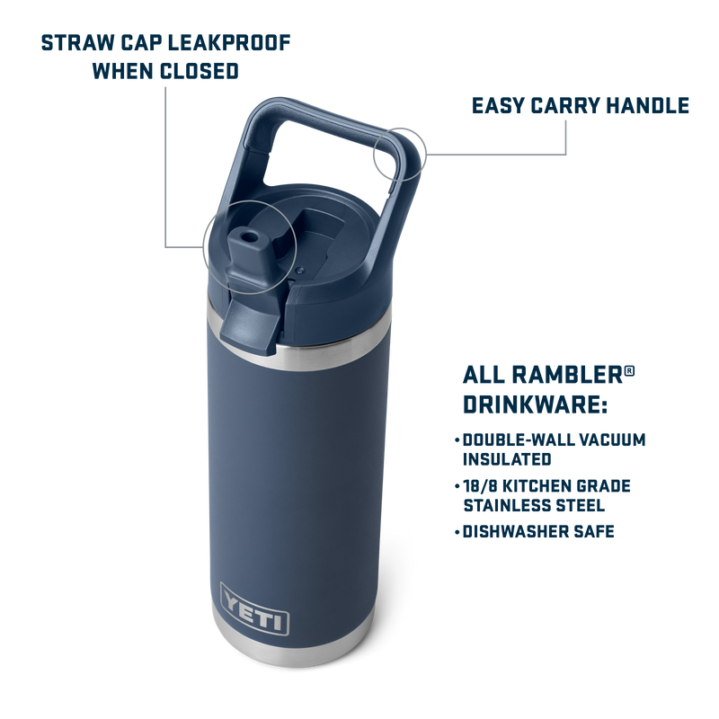 Rambler® 18 oz (532 ML) Straw Bottle White
