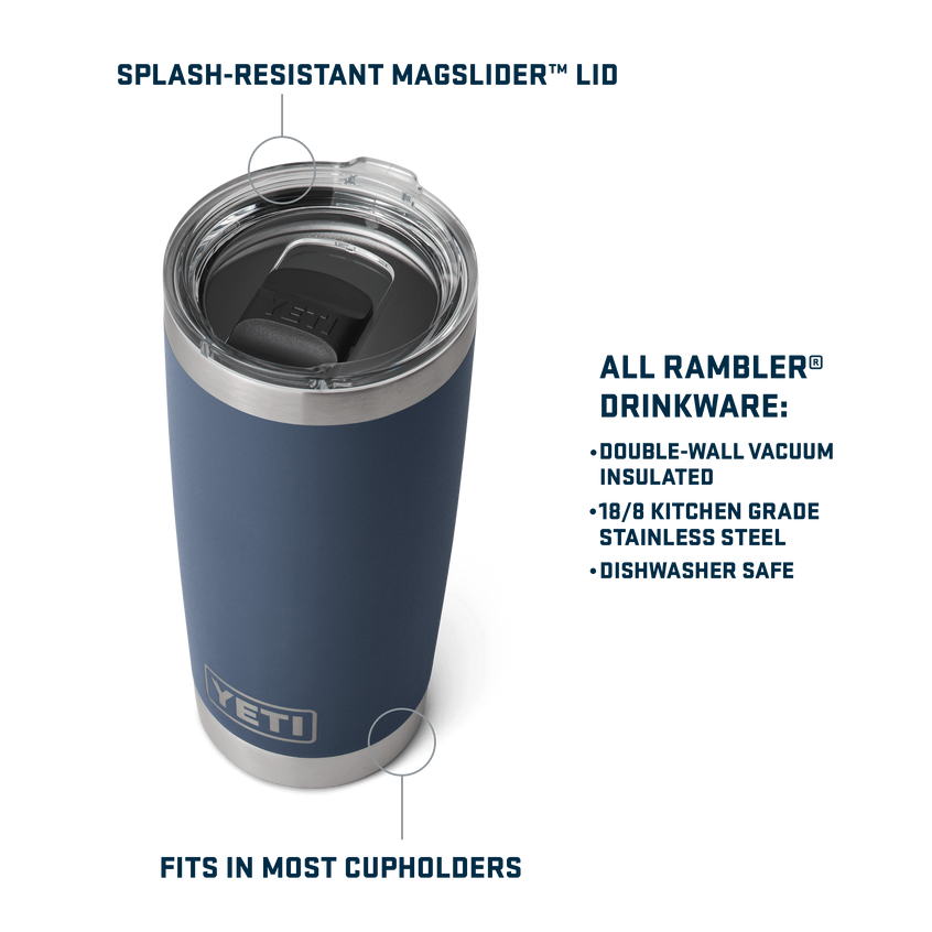 YETI Rambler® 20 oz (591 ml) Tumbler Tropical Pink