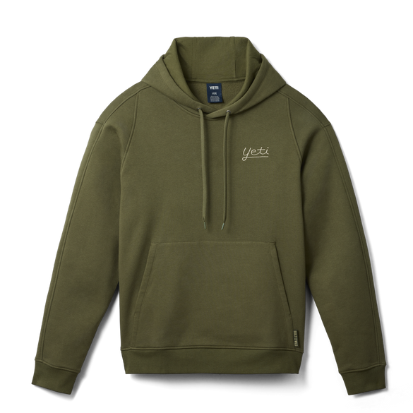 YETI® Script Built for the Wild Fleece Hoodie Olive