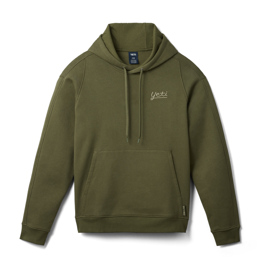 YETI® Script Built for the Wild Fleece Hoodie Olive