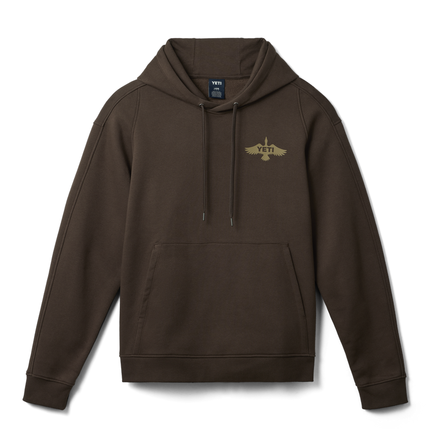 YETI® Wetlands Duck Badge Fleece Hoodie Brown
