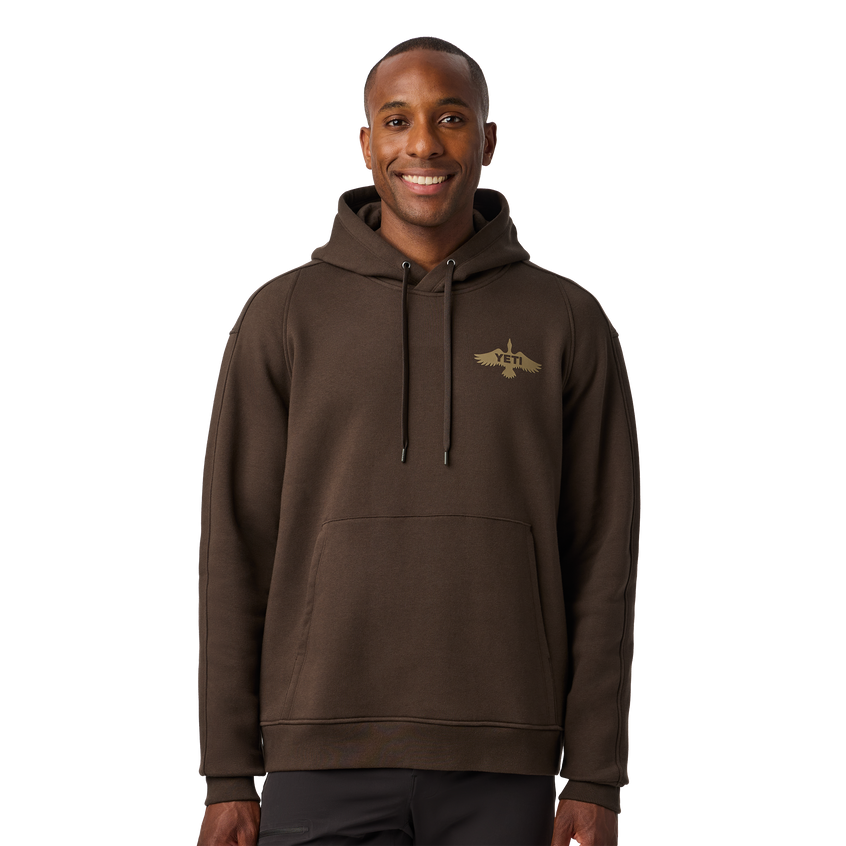 YETI® Wetlands Duck Badge Fleece Hoodie Brown
