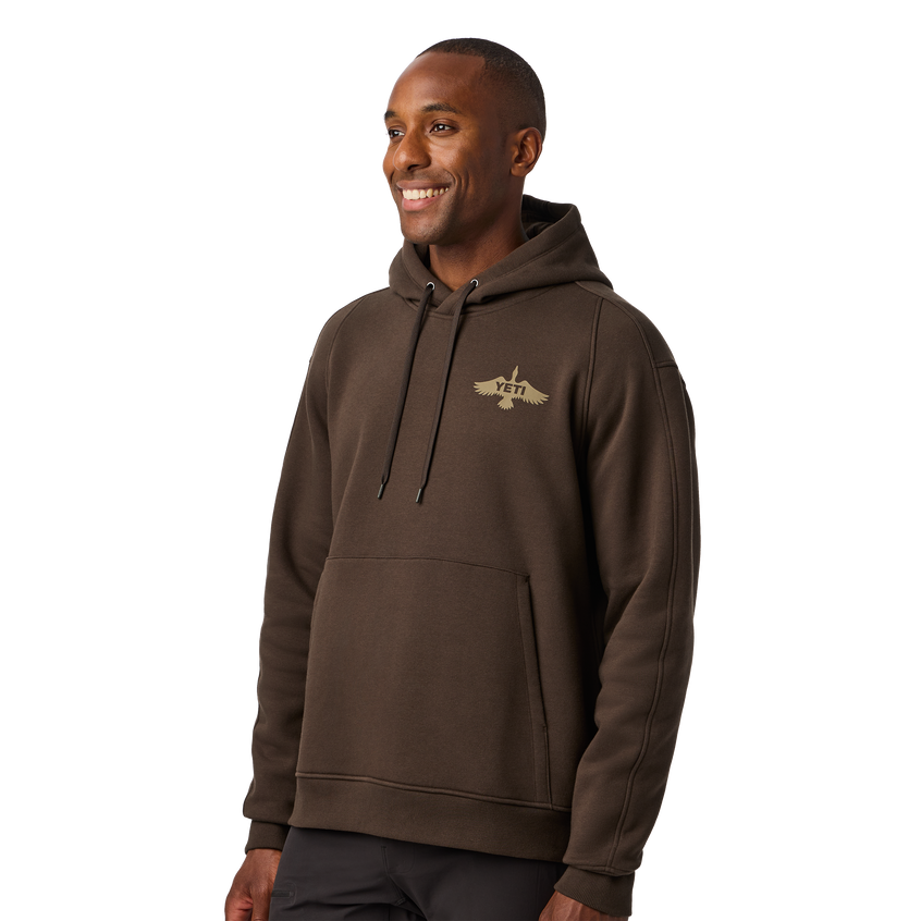 YETI® Wetlands Duck Badge Fleece Hoodie Brown