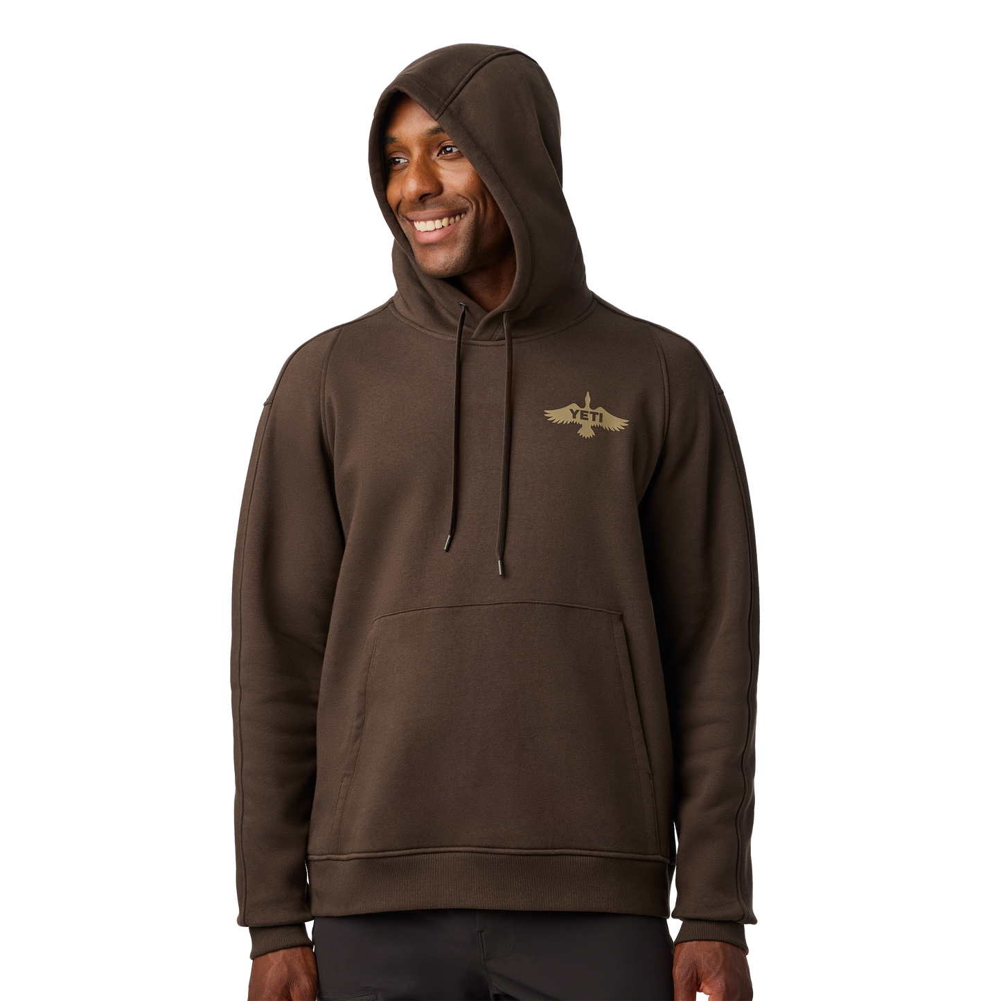 YETI® Wetlands Duck Badge Fleece Hoodie Brown