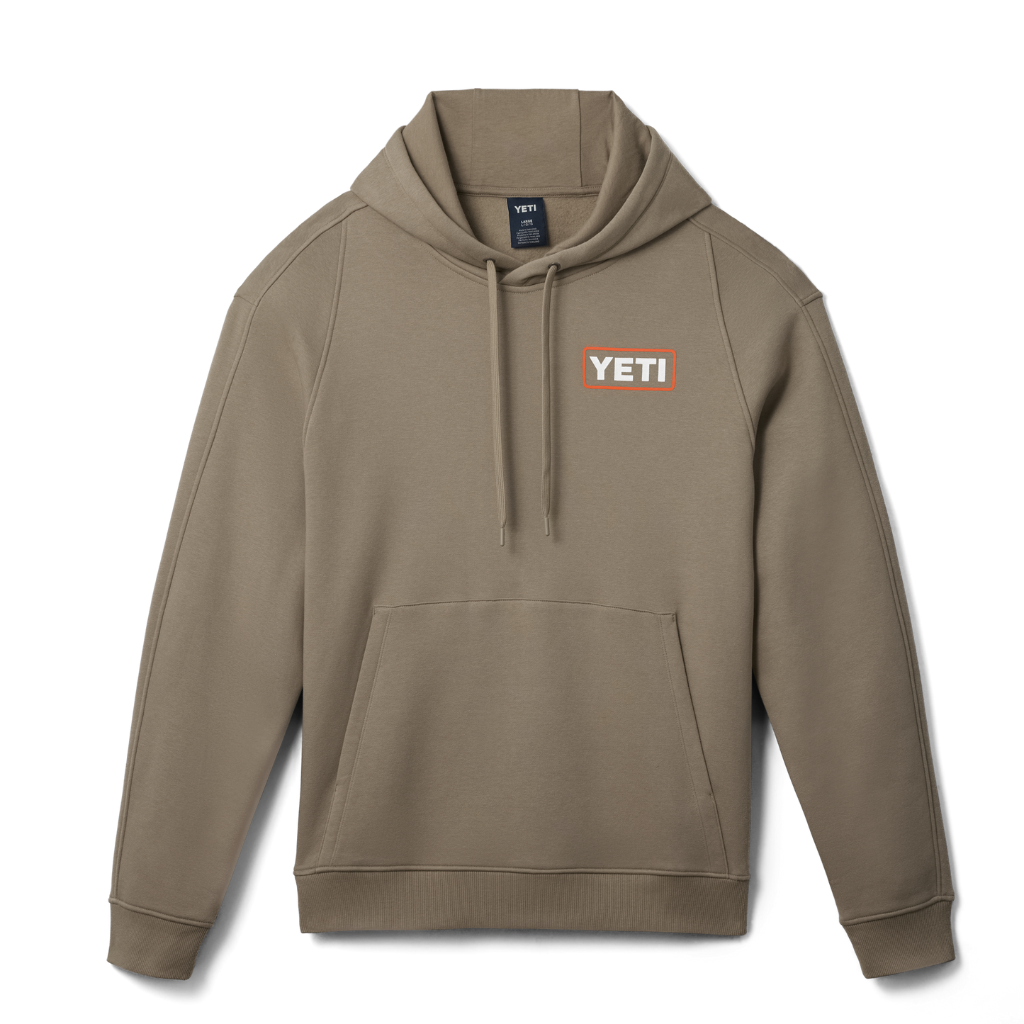 YETI® Wetlands Logo Badge Fleece Hoodie Taupe