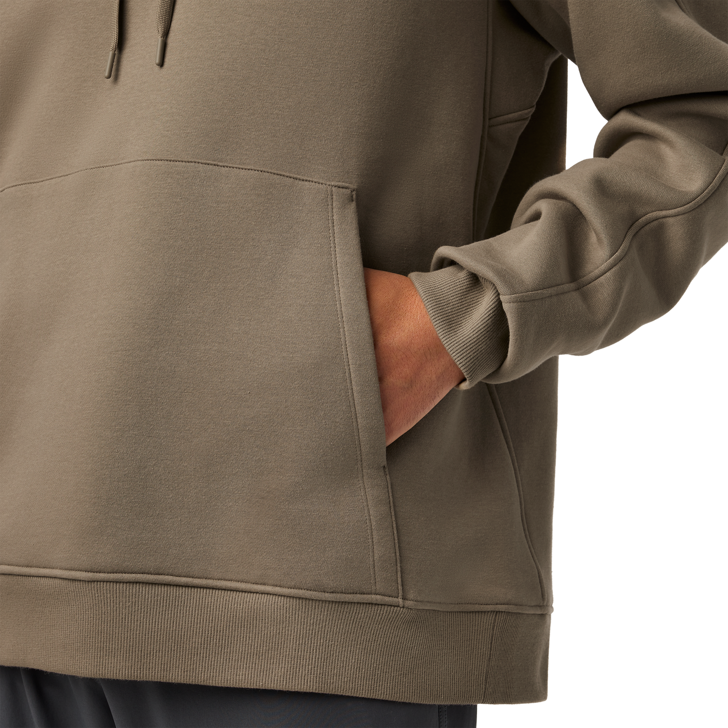 YETI® Wetlands Logo Badge Fleece Hoodie Taupe