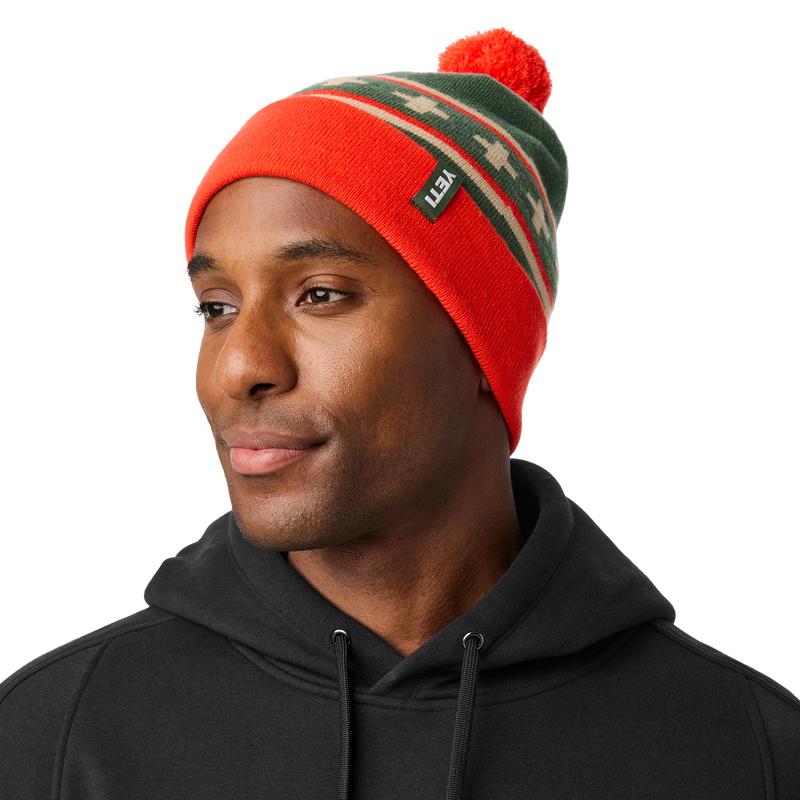 YETI YETI® POM Beanie Green/Orange