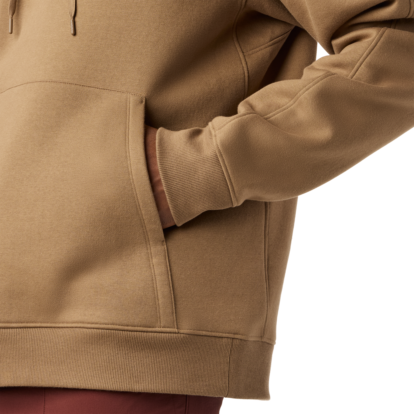 Built For The Wild Badge Fleece Hoodie Brush Brown