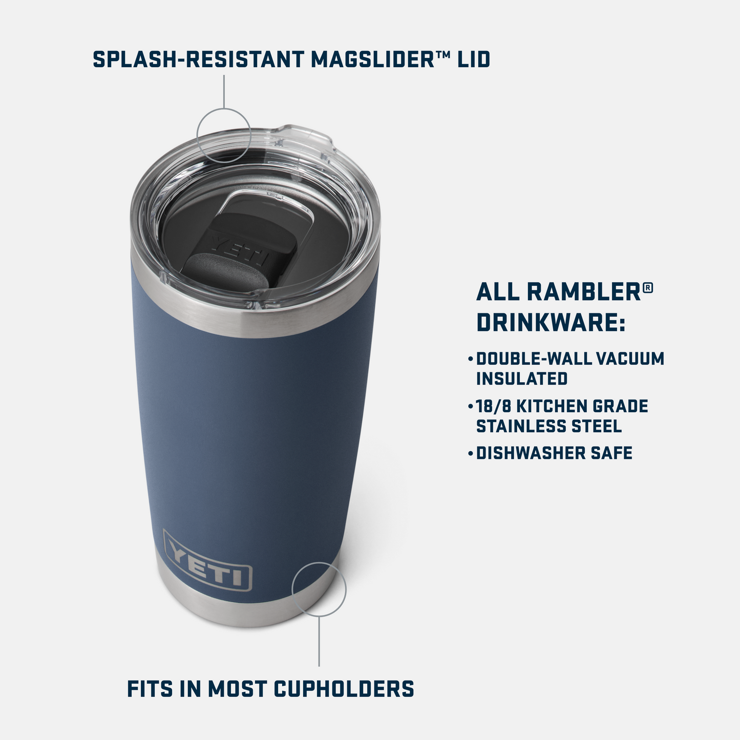 YETI Rambler® 20 oz (591 ml) Tumbler Royal Blue