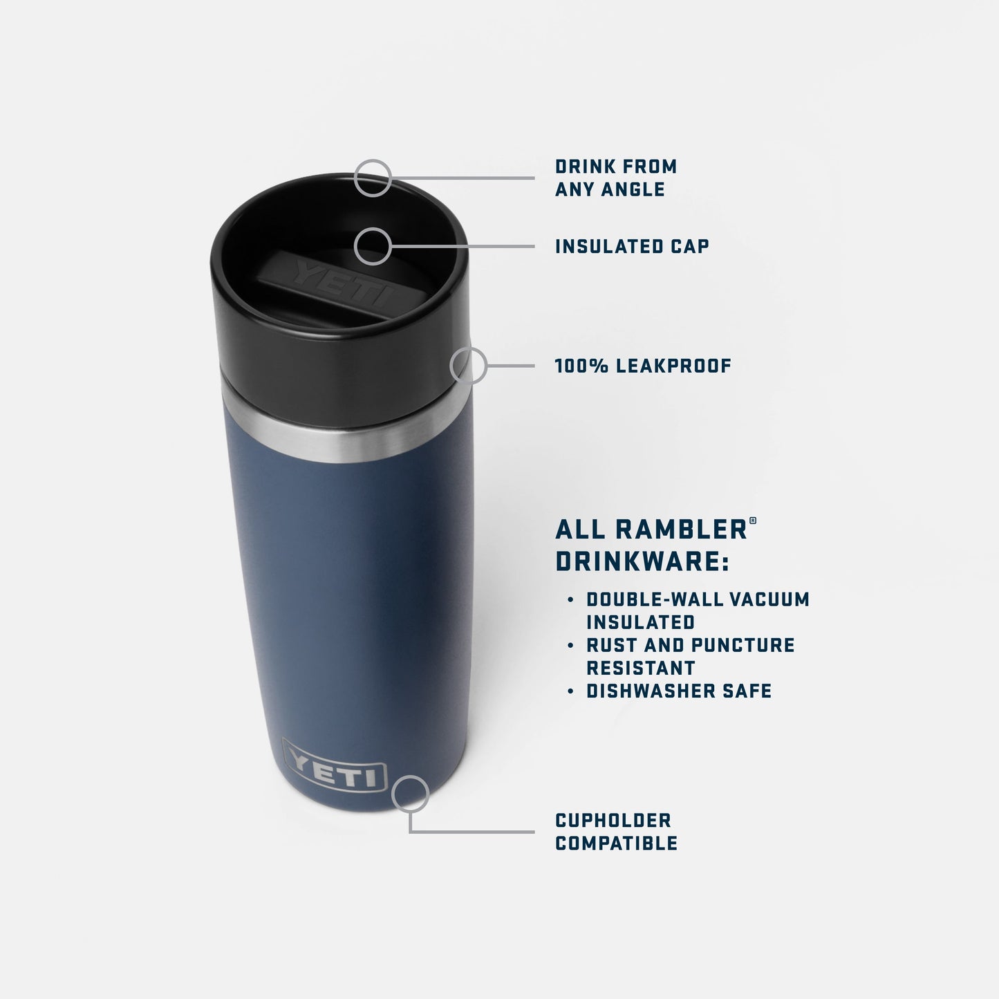 Rambler® 16 oz (473 ml) Travel Bottle Royal Blue