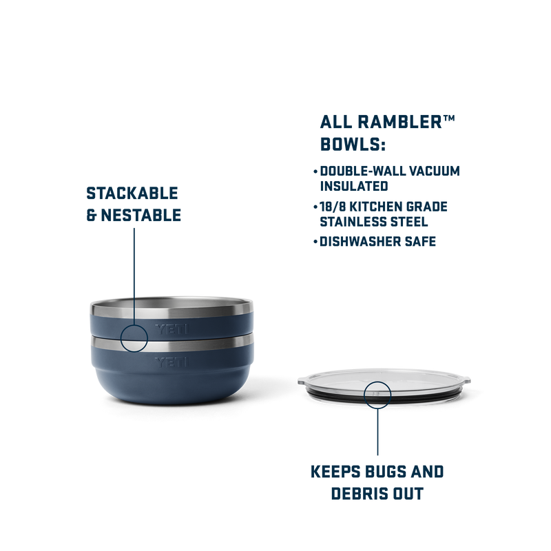 Rambler® Medium Insulated Low Bowl Navy