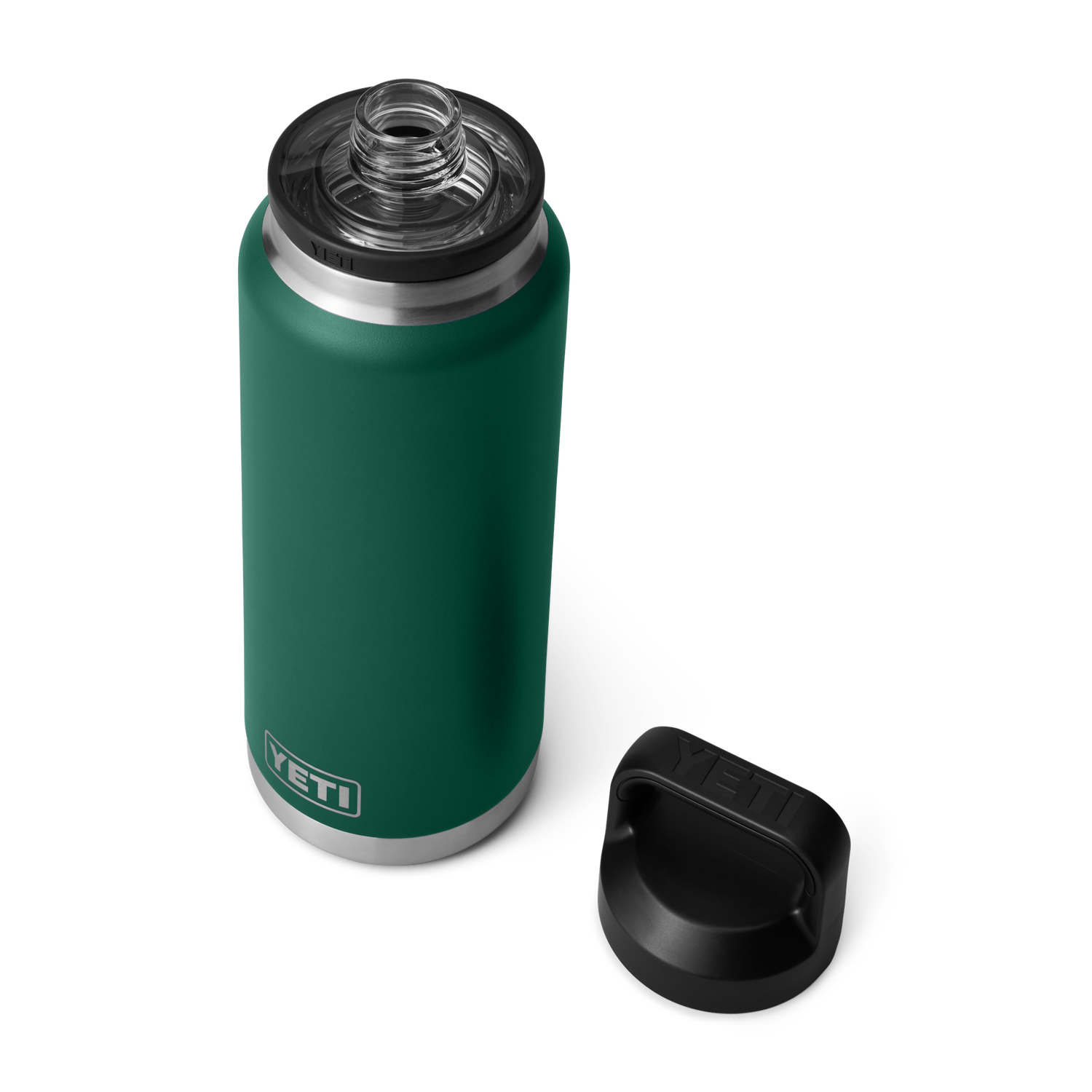 Rambler® 36 oz (1065 ml) Bottle With Chug Cap Black Forest Green