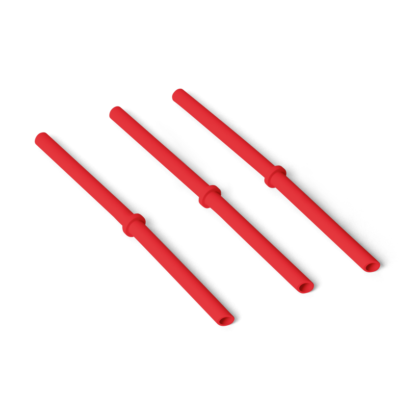 Rambler® S/M Silicone Straw Pack Rescue Red