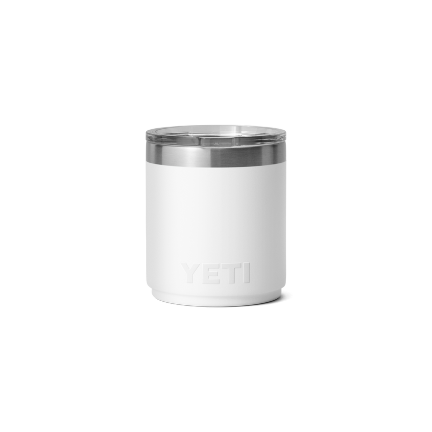 Rambler® 10 oz Stackable Lowball with Magslider™ lid White