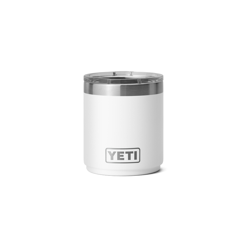 Rambler® 10 oz Stackable Lowball with Magslider™ lid White