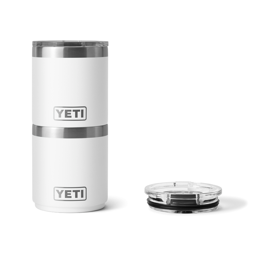 Rambler® 10 oz Stackable Lowball with Magslider™ lid White