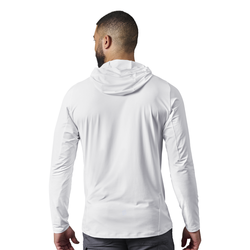 YETI Men's Hooded Ultra Lightweight Sunshirt White