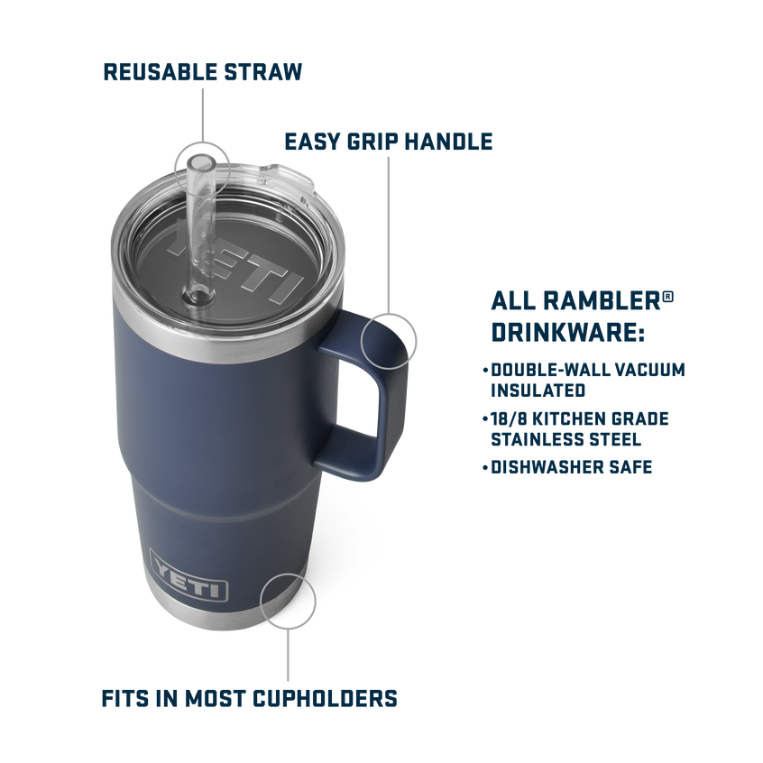 Rambler® 25 oz (739 ml) Straw Mug Navy
