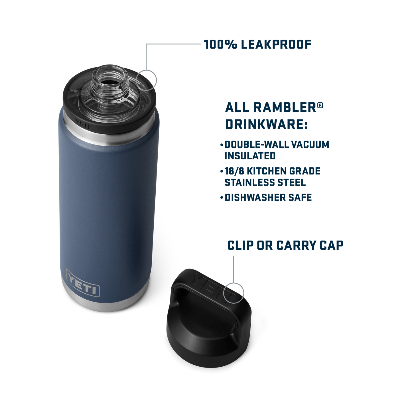 YETI Rambler® 26 oz (769 ml) Bottle With Chug Cap Seafoam