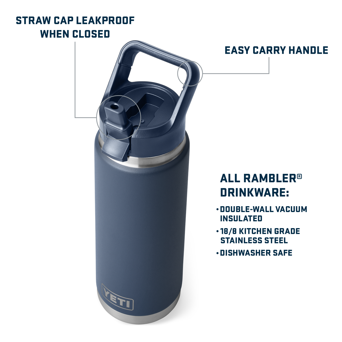YETI Rambler® 26 oz (769 ML) Straw Bottle Beekeeper