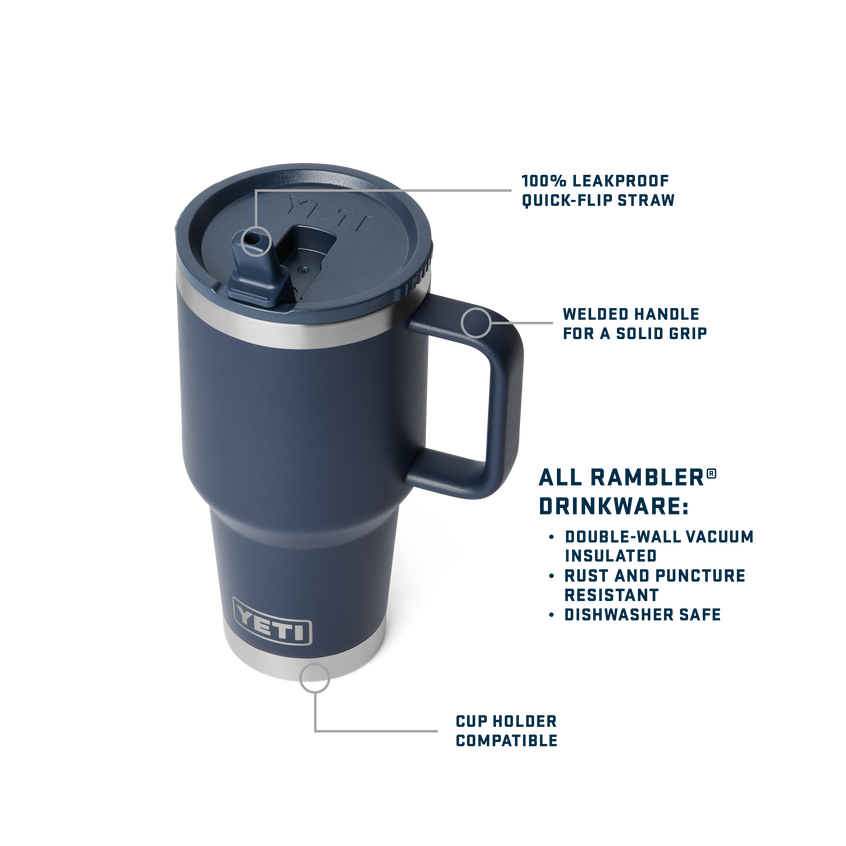 Rambler® 30 oz (887 ml) Travel Straw Mug Black