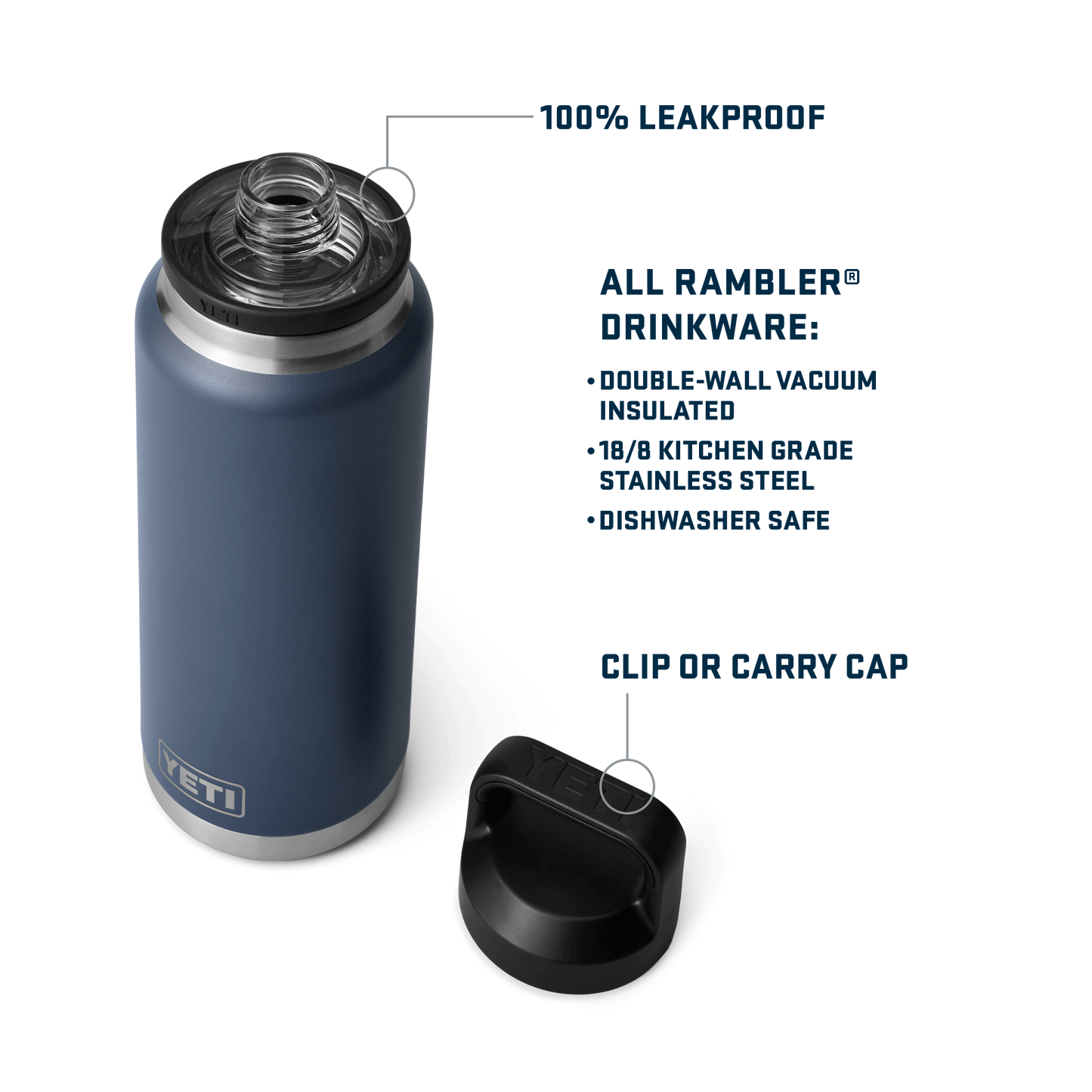 YETI Rambler® 36 oz (1065 ml) Bottle With Chug Cap Firefly Yellow