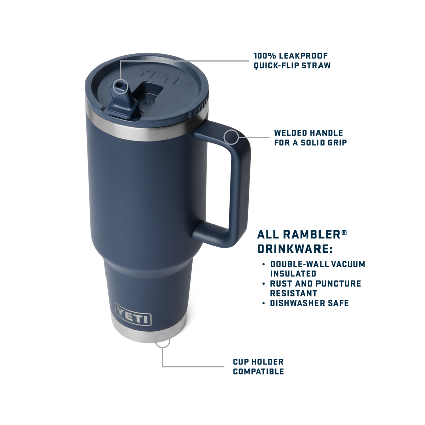 Rambler® 40 oz (1.1L) Travel Straw Mug Black