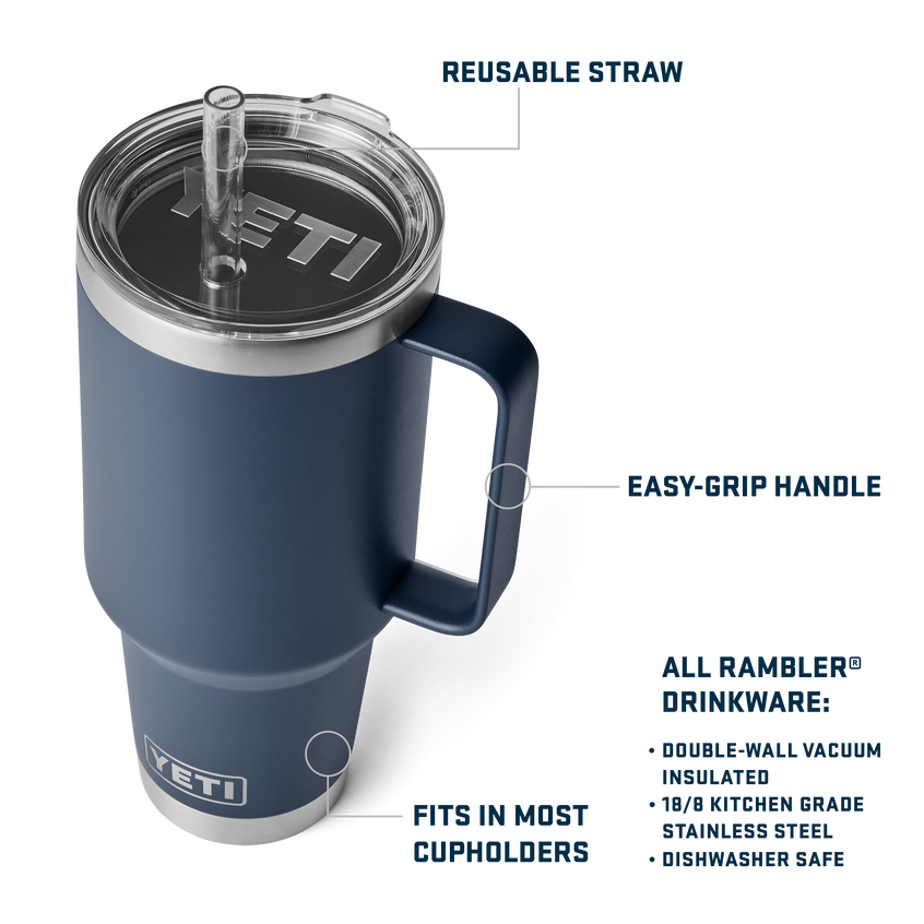 YETI Rambler® 42 oz (1.2L) Straw Mug Navy