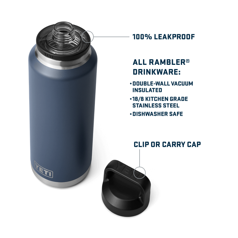 YETI Rambler® 46 oz (1.4L) Bottle With Chug Cap Navy