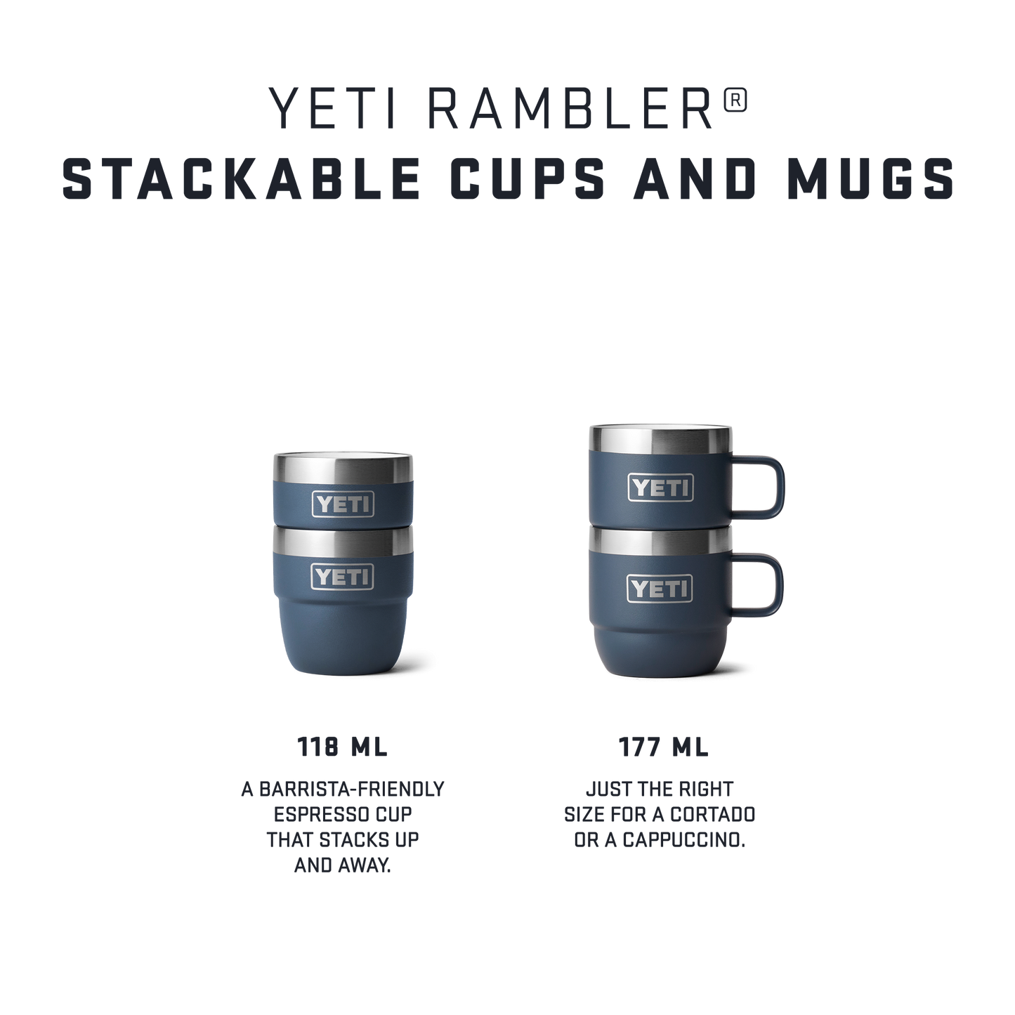 YETI Rambler® 6 oz (177 ml) Stackable Mugs Charcoal