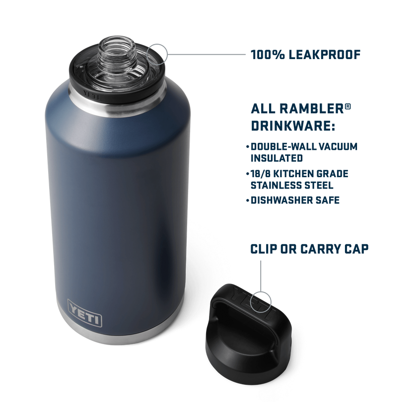 YETI Rambler® 64 oz (1.9L) Bottle With Chug Cap Navy