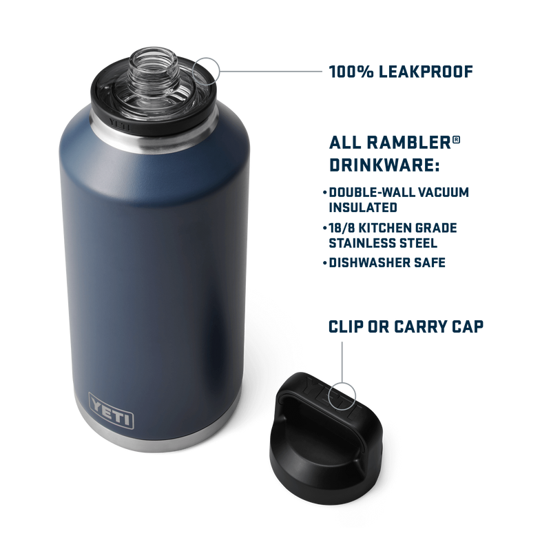 YETI Rambler® 64 oz (1.9L) Bottle With Chug Cap Rescue Red