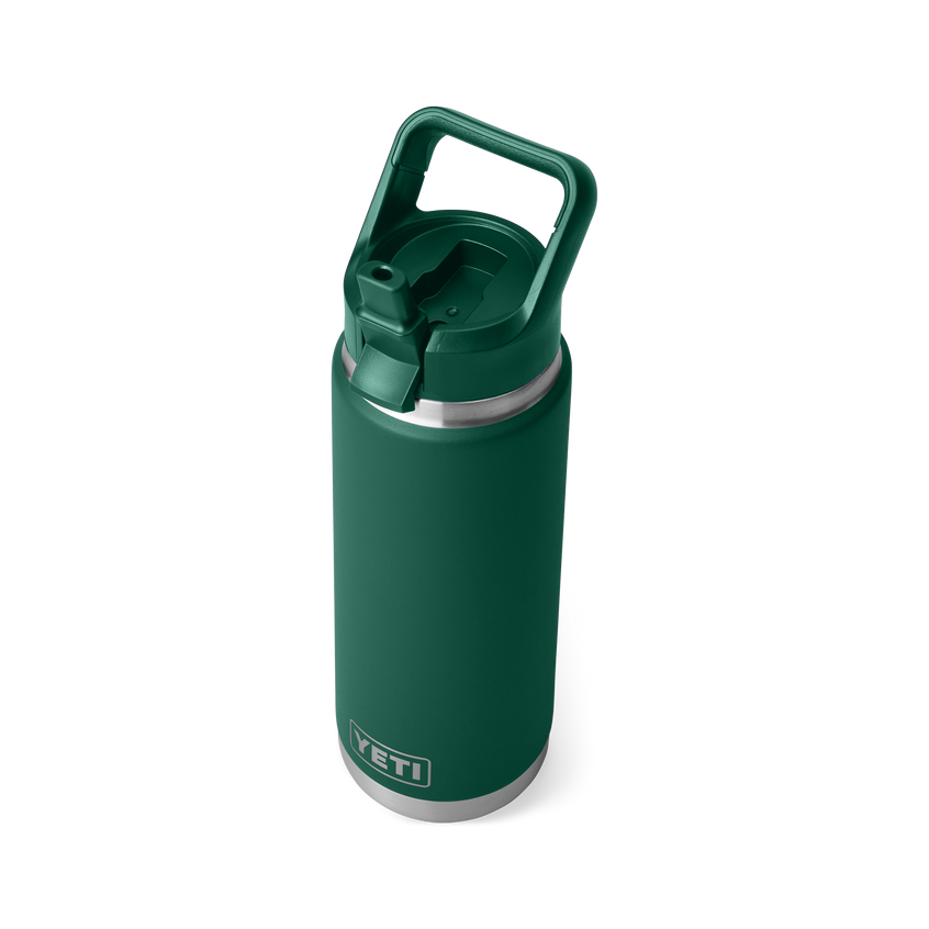 Rambler® 26 oz (769 ML) Straw Bottle Black Forest Green