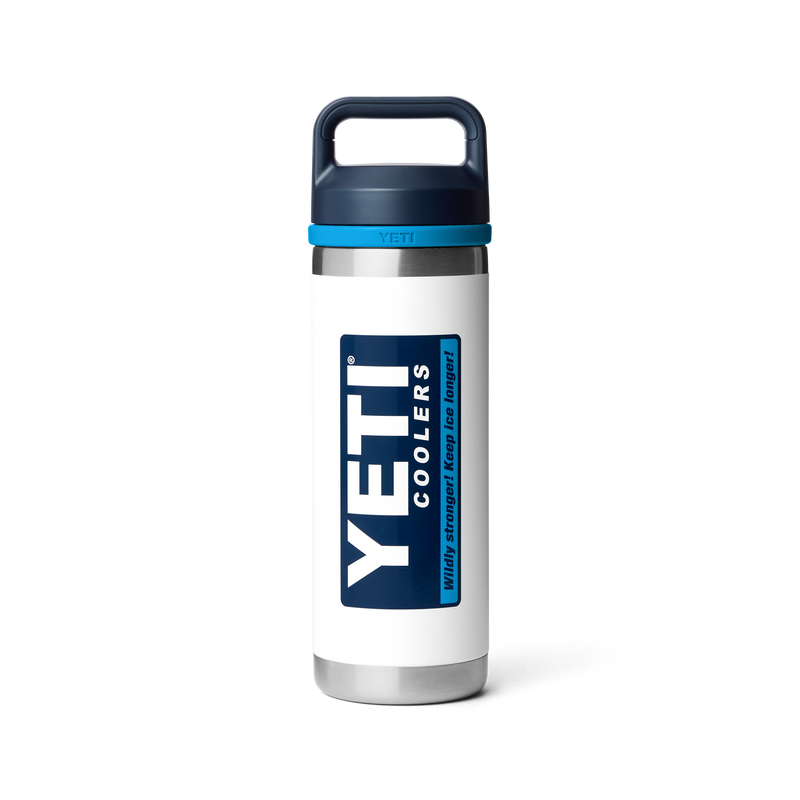 YETI Rambler® 18 oz (532 ml) Bottle With Chug Cap White/Blue