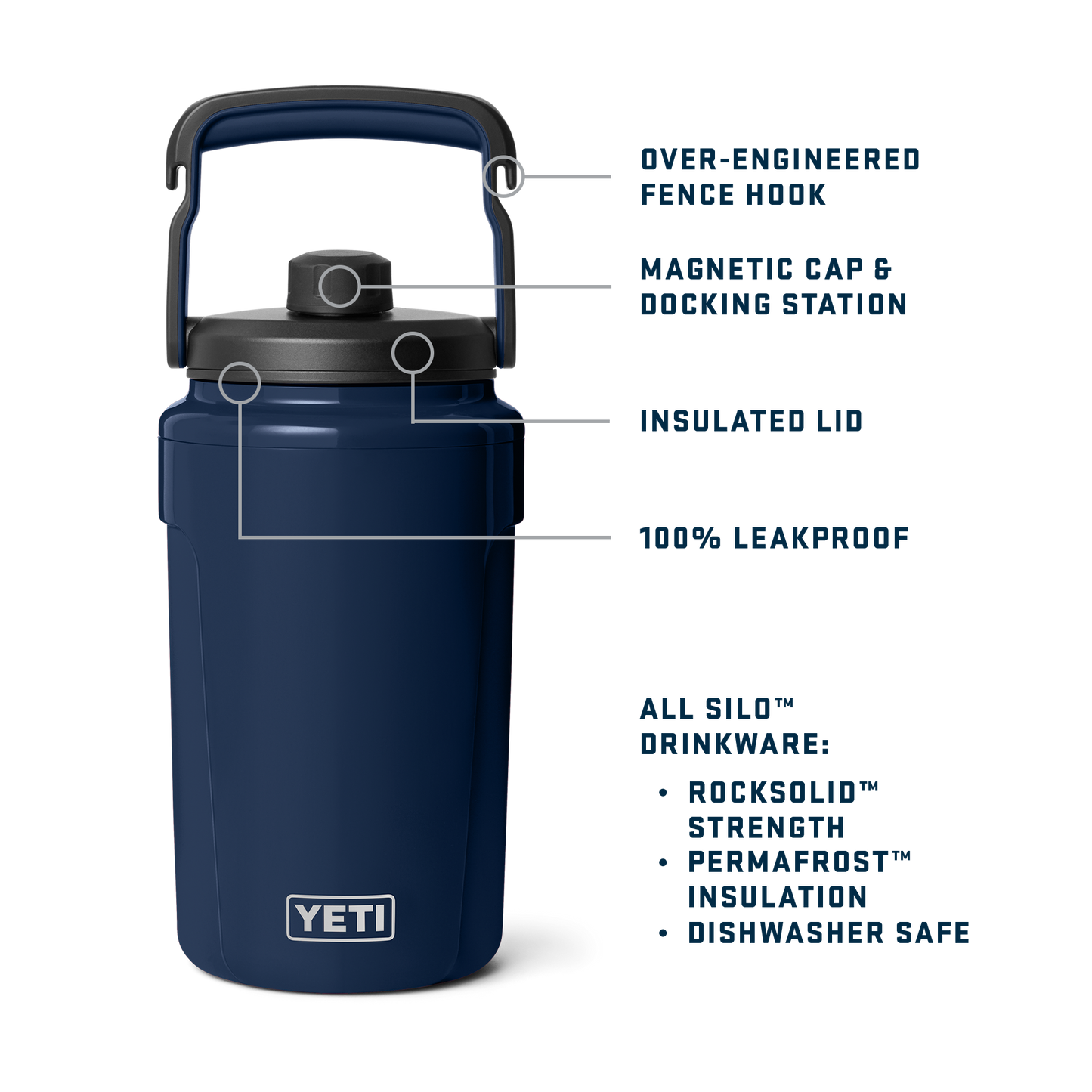 Silo™ Half Gallon (1.9 L) Jug with Chug Cap Rescue Red