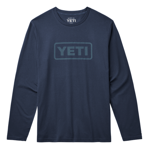 YETI Logo Badge Long Sleeve Shirt Navy