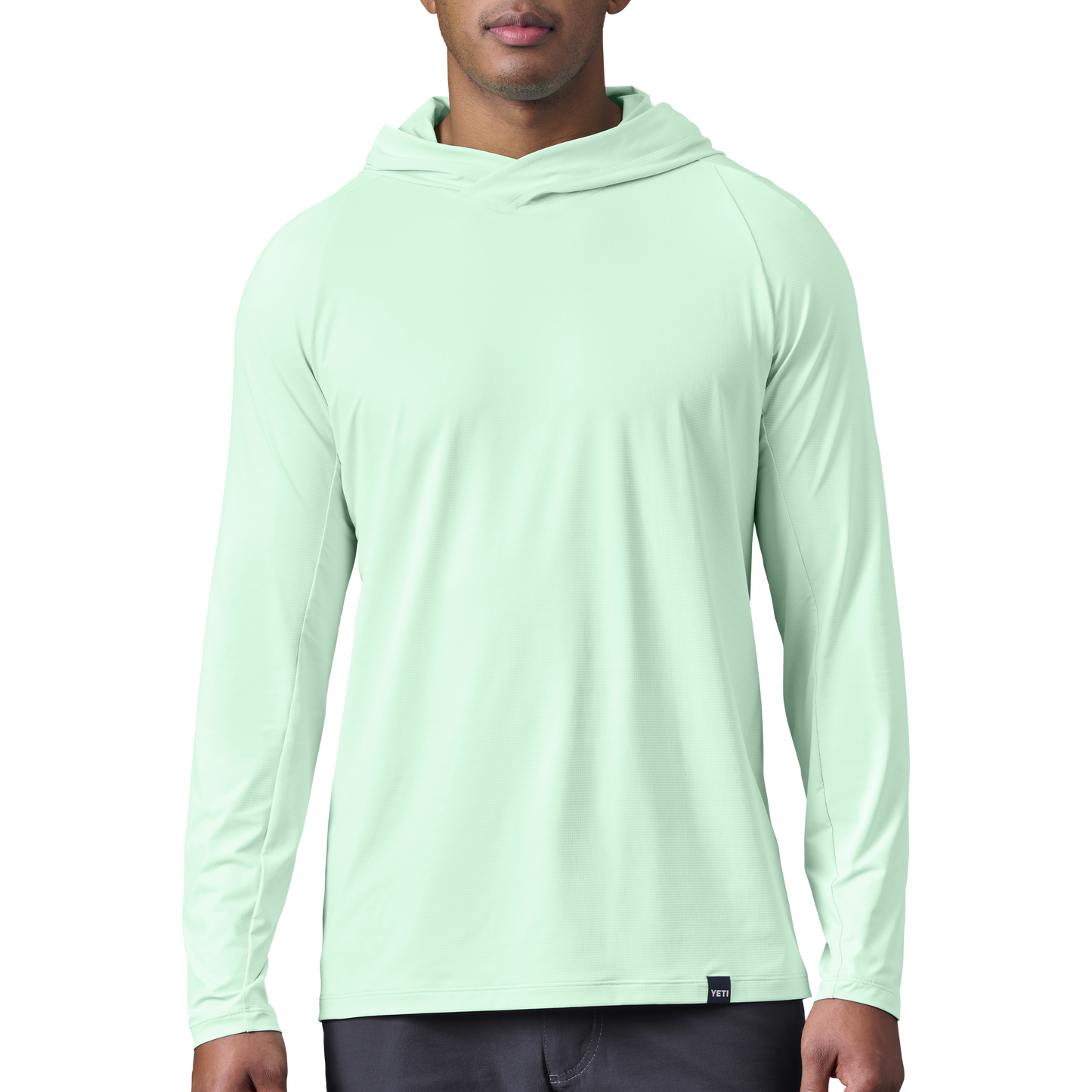 YETI Men's Hooded Ultra Lightweight Sunshirt Ice Blue