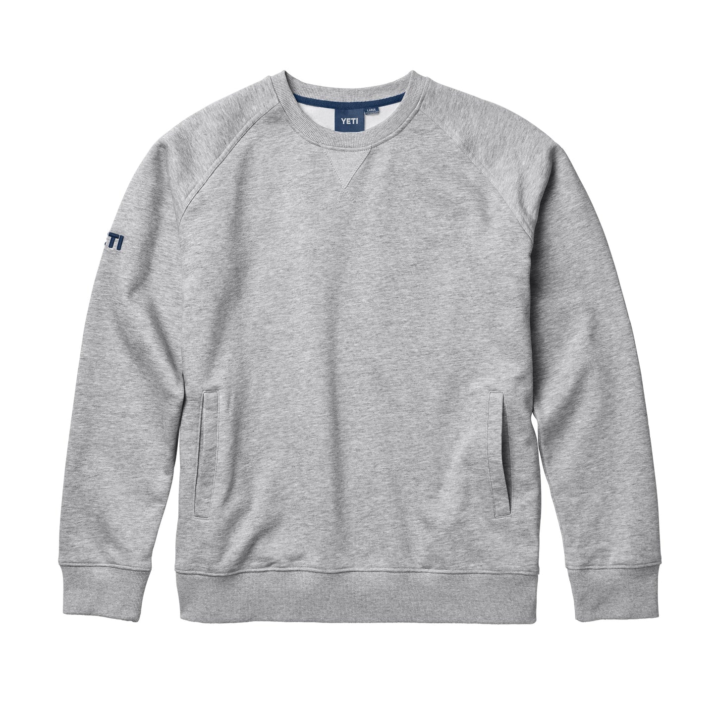 Brushed Fleece Crewneck Pullover Gray