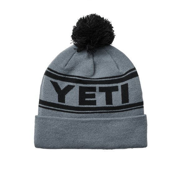 YETI Logo Retro Knit Beanie Navy/White