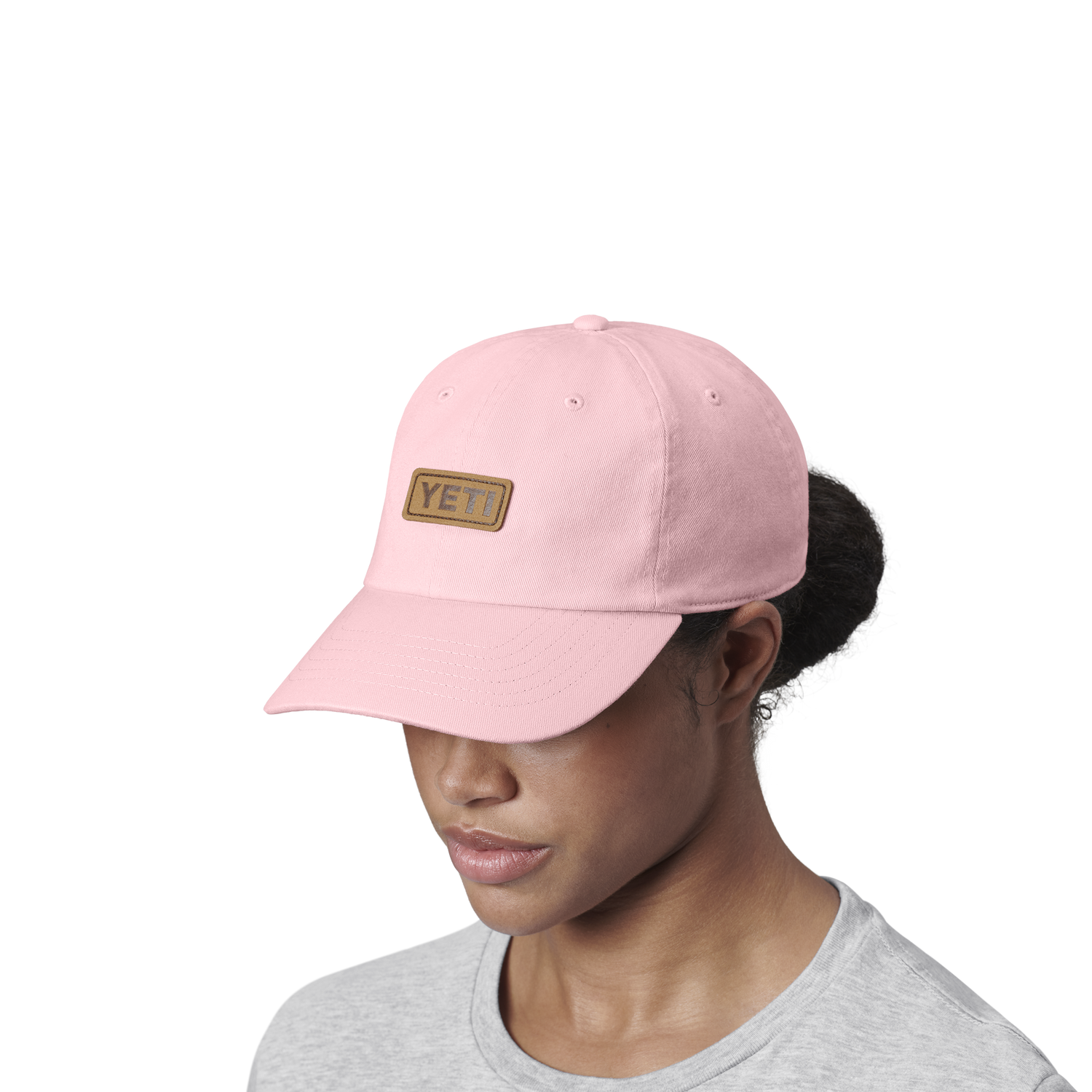 YETI Leather Logo Badge Hat Blossom Pink