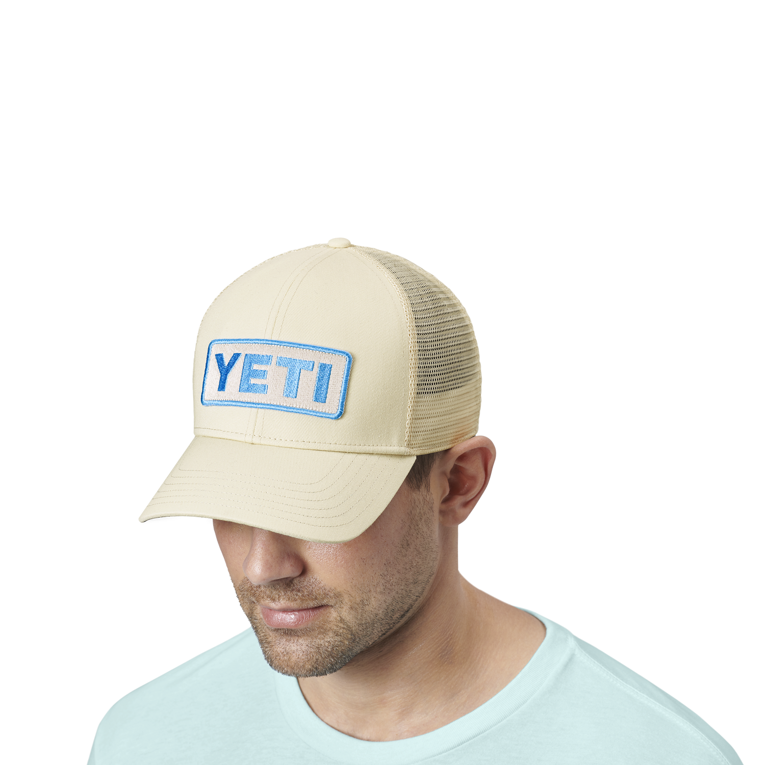 YETI Logo Badge S22 Trucker Hat Cream
