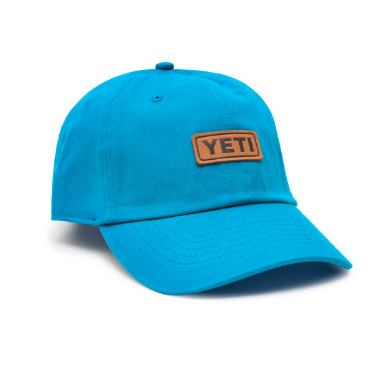 Badge Logo Leather Soft Crown Hat - Aquifer Blue